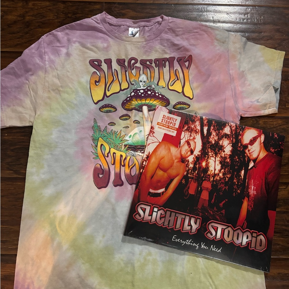 Slightly Stoopid Tie-Dye T-Shirt with Orange Vinyl combo